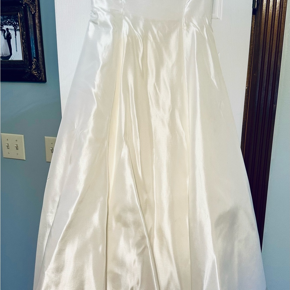 Elegant White Satin Gown
